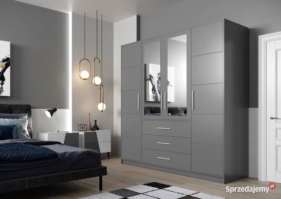 Szafa Bali D4 z opcją nadstawki 4 kolory lustra Wieruszów