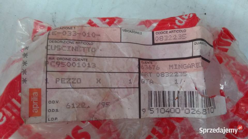 Łożysko wału korbowego ORGINAŁ Aprilia Pegaso Bielsk Podlaski