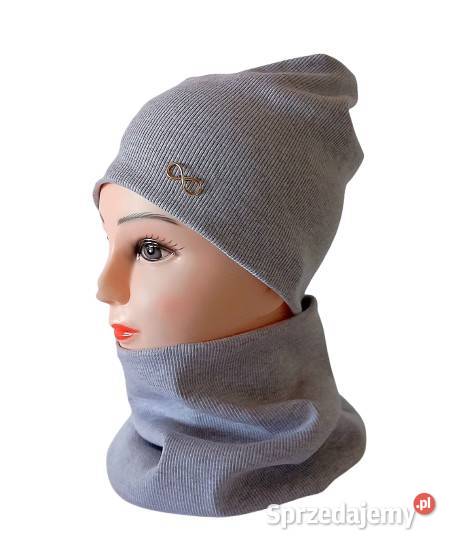 Komplet czapka z kominem na jesień zimę wiosnę mazowieckie