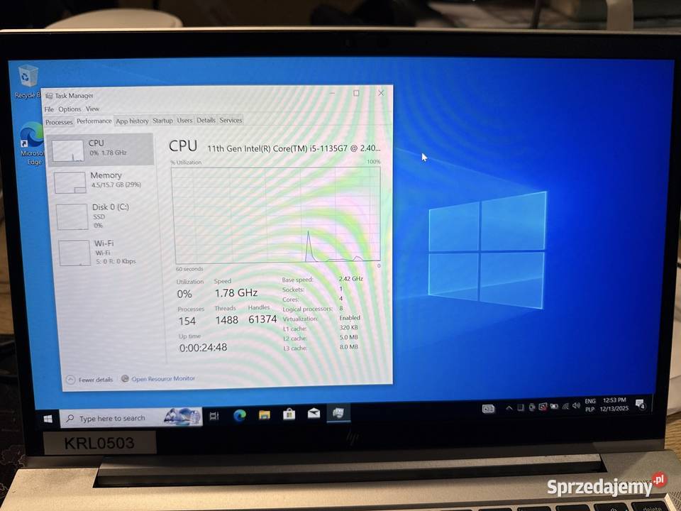 Laptop HP Elitebook 840 G7 i5vpro 16GB RAM 512 Kraków sprzedam
