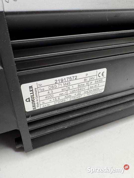 Baumuller DSG 71 M45 Servomotor 43kW Pozostałe Warszawa