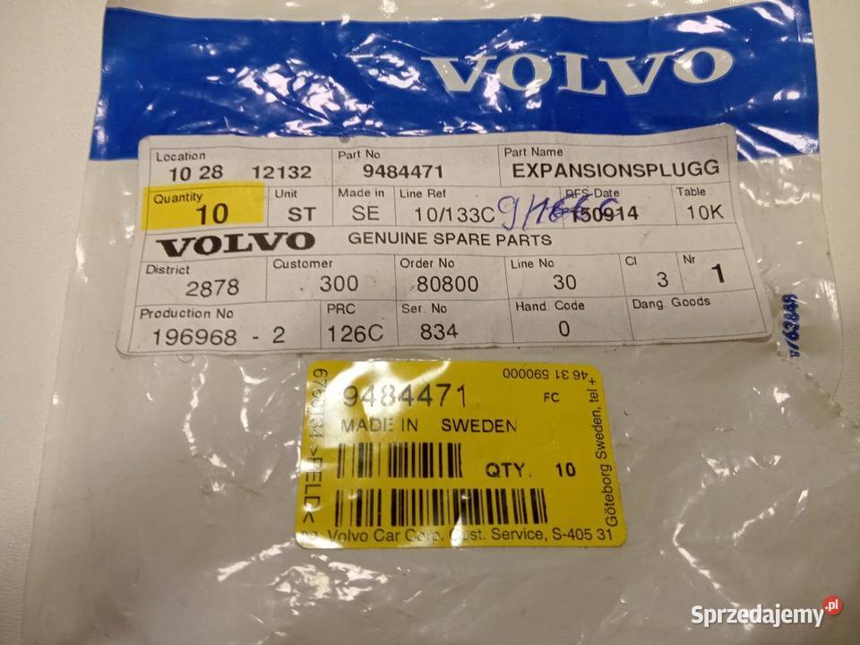 KOŁEK MOCUJĄCY KIEOWNICĘ POWIETRZA VOLVO XC90 Nowy Tomyśl