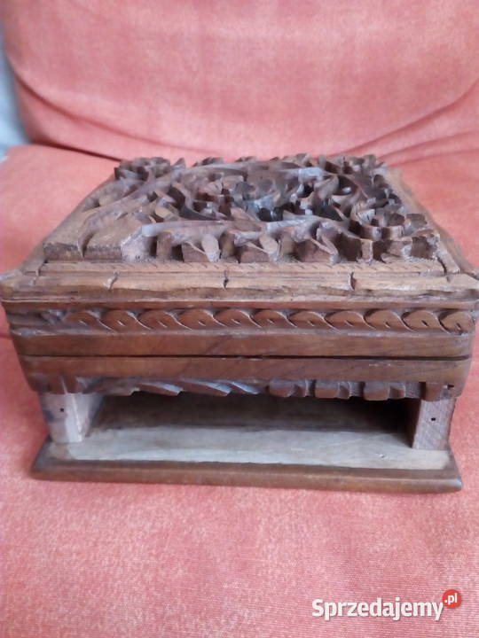 Drewniana szkatulka Rękodzieło Puławy