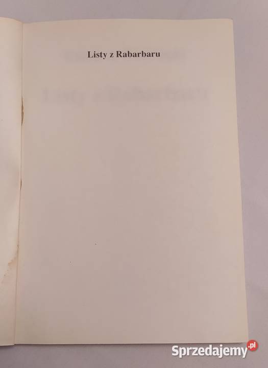 LISTY Z RABARBARU Edward Redliński Hajnówka sprzedam