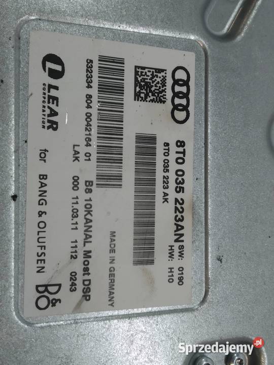 WZMACNIACZ 8T0035223AN Audi A4 IV 20082015 B8 świętokrzyskie sprzedam