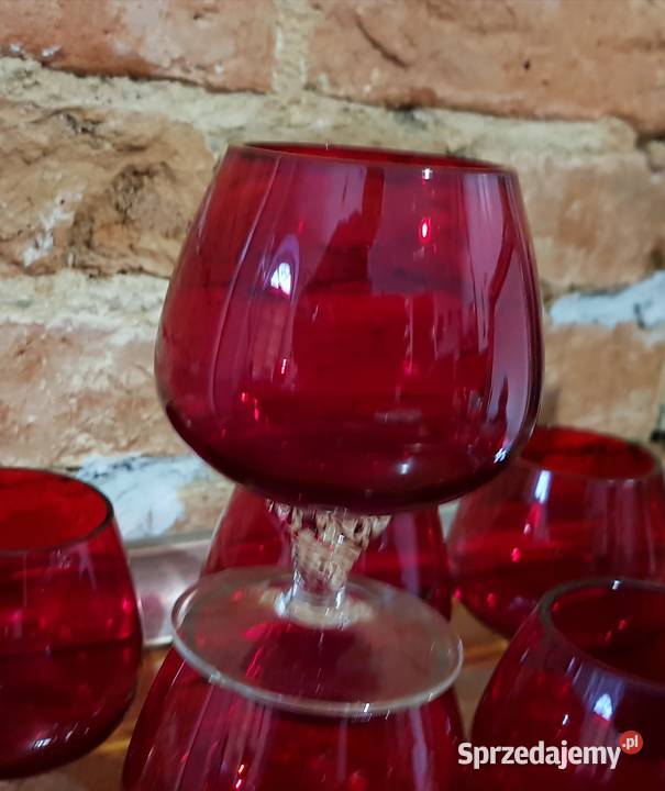 Kieliszki do koniaku Horbowy szkło polskie PRL Orneta