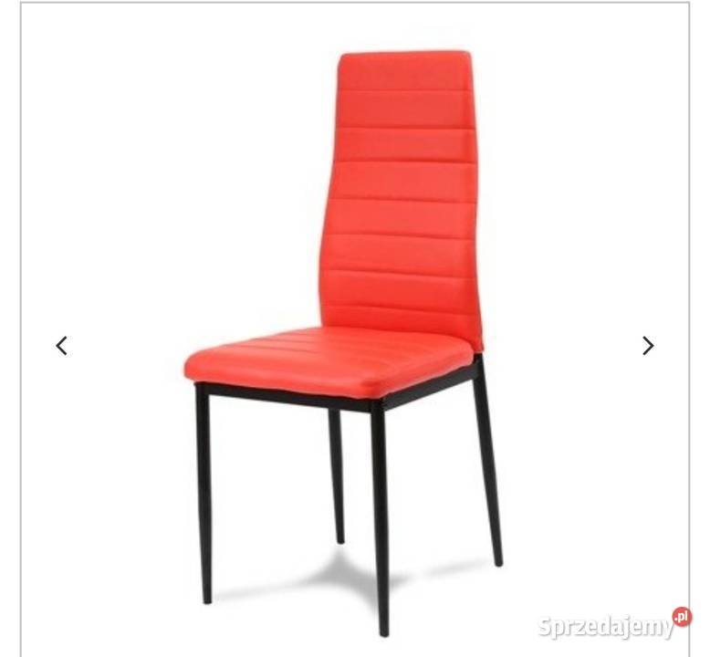 Krzesło czerwone z ekoskóry Darmowa dostawa