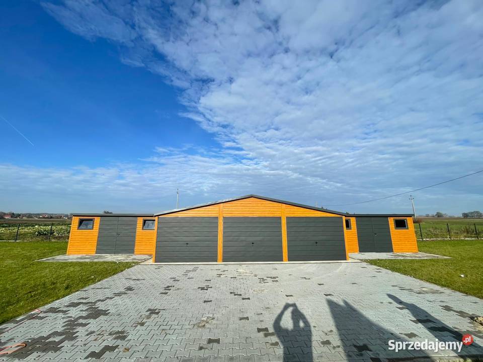 Garaż Blaszany Drewnopodobny 9x6 spad na przód Radom