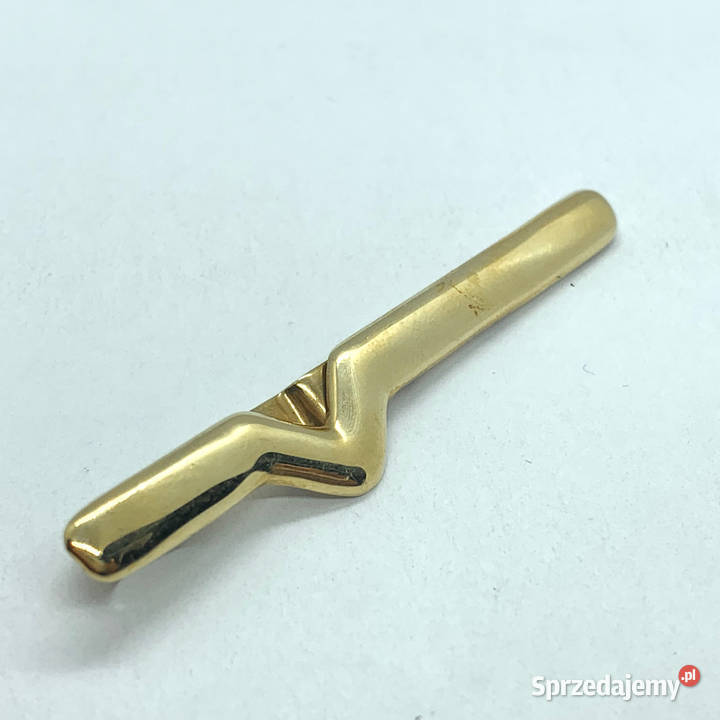 Złota SPINKA do krawata 14K cudowna GUSTOWNA Warszawa