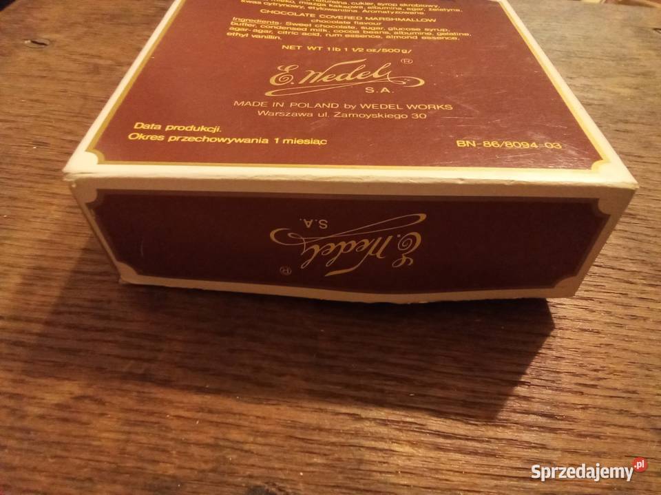 Ptasie mleczko czekoladowe puste opakowanie lata mazowieckie Warszawa