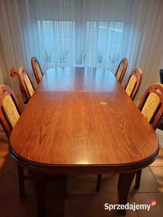 Drewniany stół rozkładany z krzesłami Stoły Skorosze