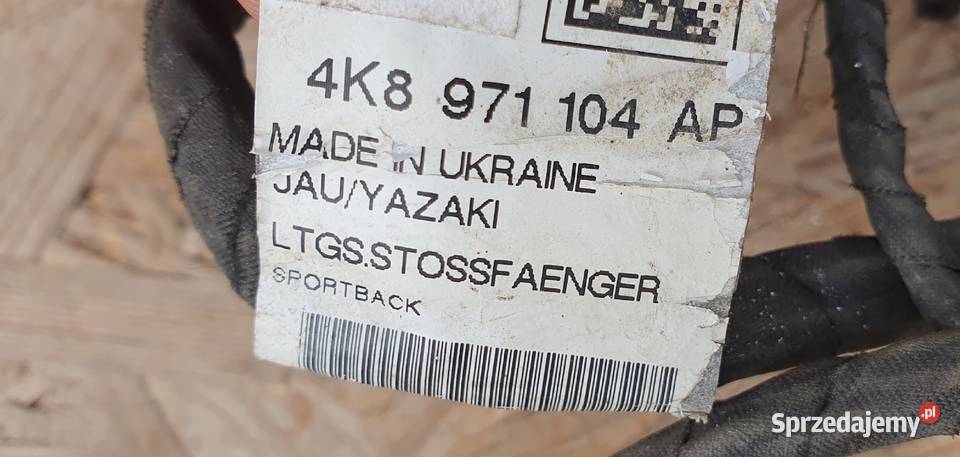 AUDI A7 4K8 WIĄZKA INSTALACJA PDC TYŁ osobowe Układ elektryczny Międzychód