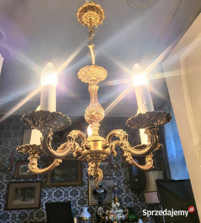 Mały Mosiężny Żyrandol Kalisz Pozostałe wielkopolskie sprzedam