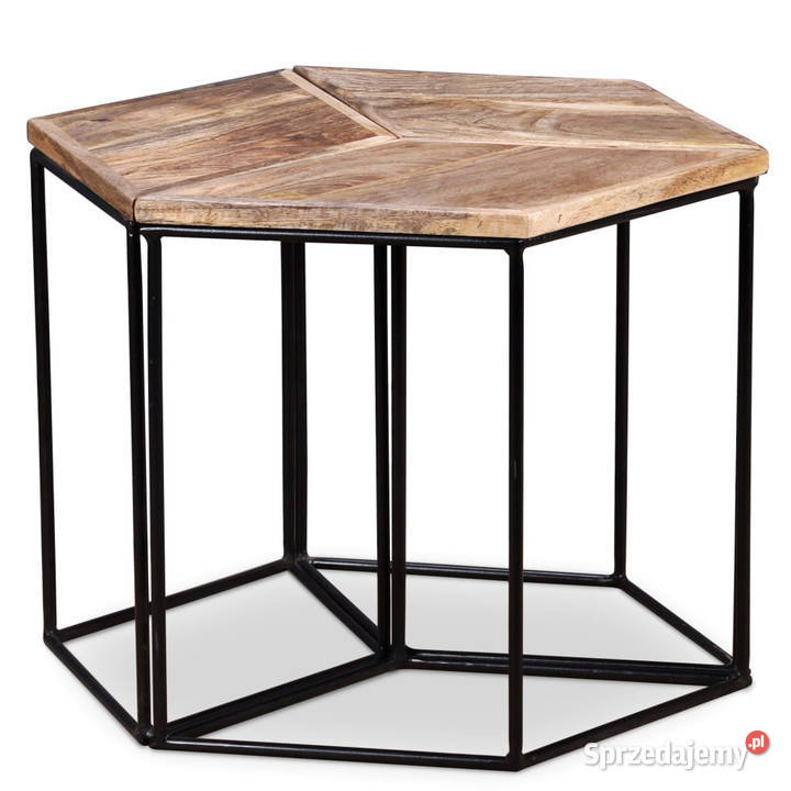 Stolik kawowy lite drewno mango 56 x 48 x 40 Stoły
