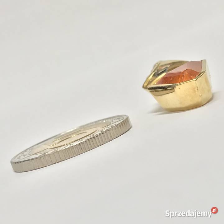 Złoty WISIOREK zawieszka 750 18K TOPAZ IMPERIAL Warszawa