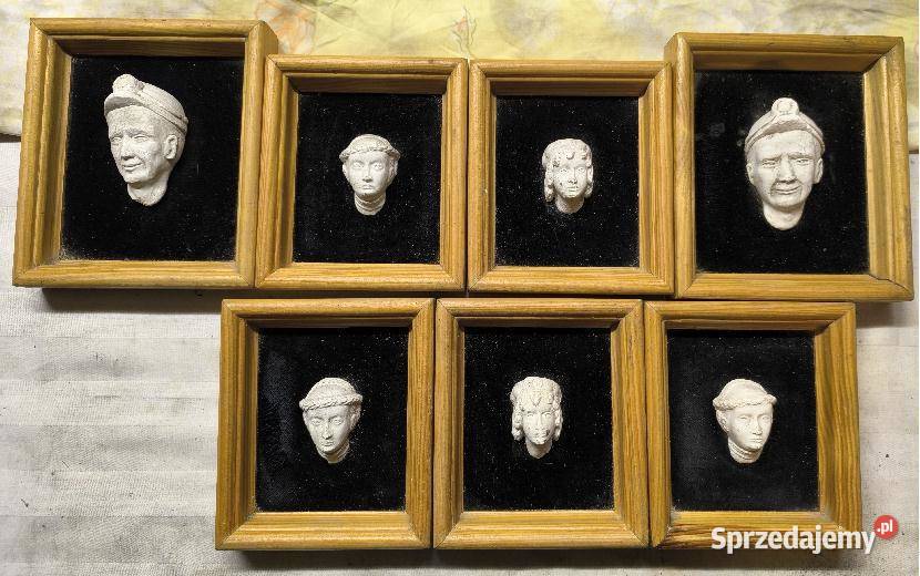 Głowy Cepelia pamiątka PRLu Figurki i rzeźby dolnośląskie Góra sprzedam