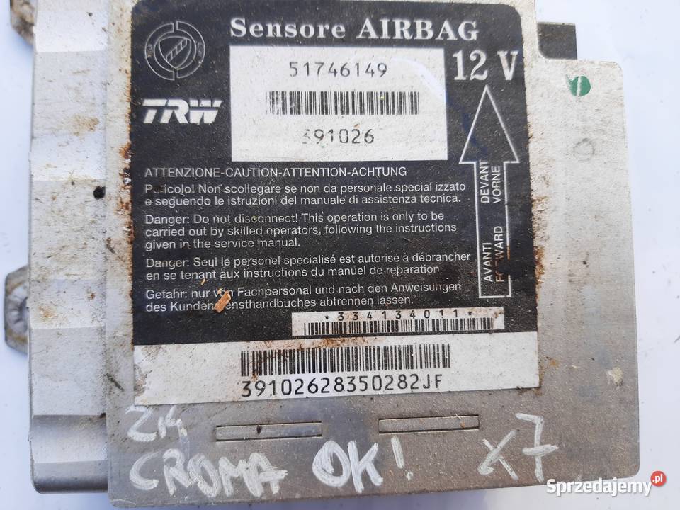 Sensor moduł poduszek Air Bag Fiat Croma II osobowe Ksawerów