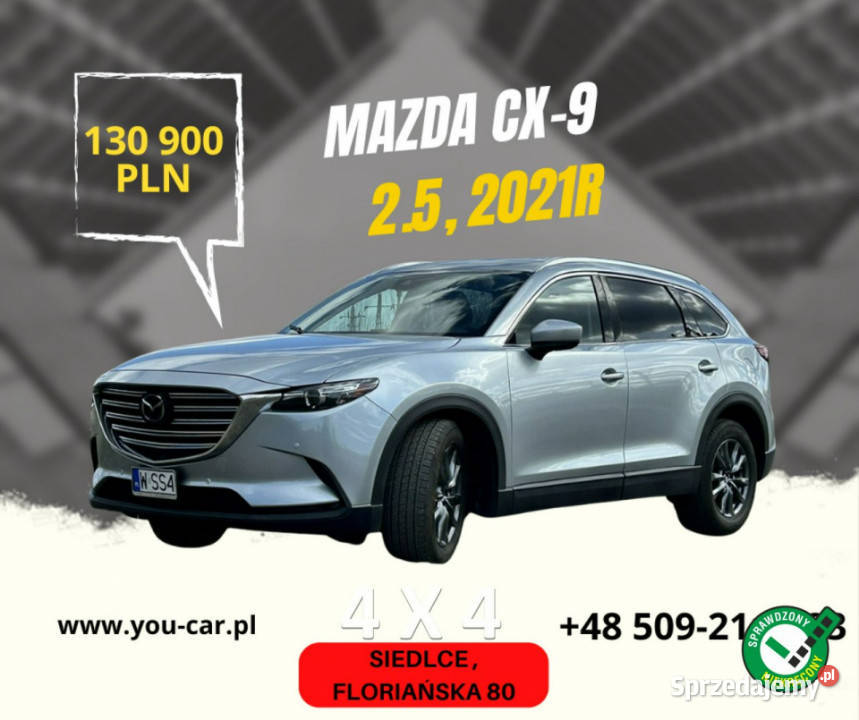 Mazda CX9 7 miejscowy 4x4 immobilizer Siedlce sprzedam