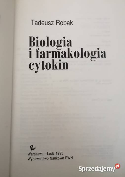Biologia i farmakologia cytokin Tadeusz Robak Katowice