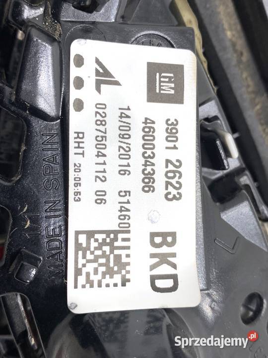 LAMPA TYŁ LEWA WEWNĘTRZNA OPEL CORSA E 39012623 sprzedam