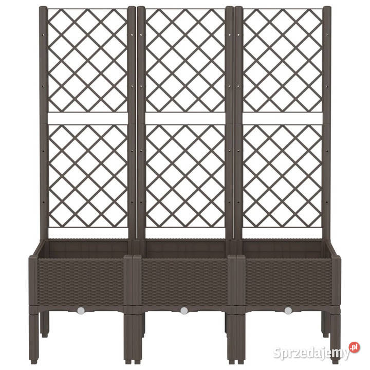 Donica ogrodowa z kratką brązowa 120x40x142 PP Warszawa sprzedam