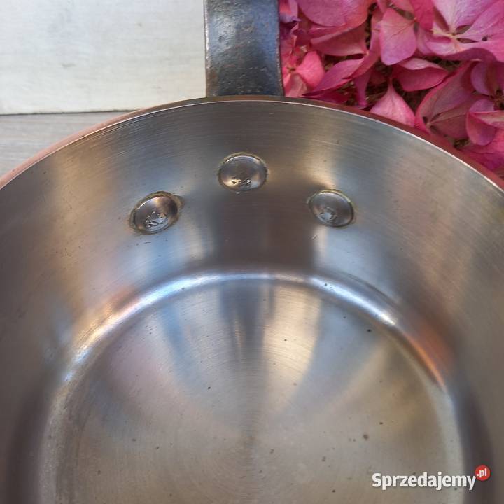Profesjonalny miedziany rondel poj 07 l grube Warszawa