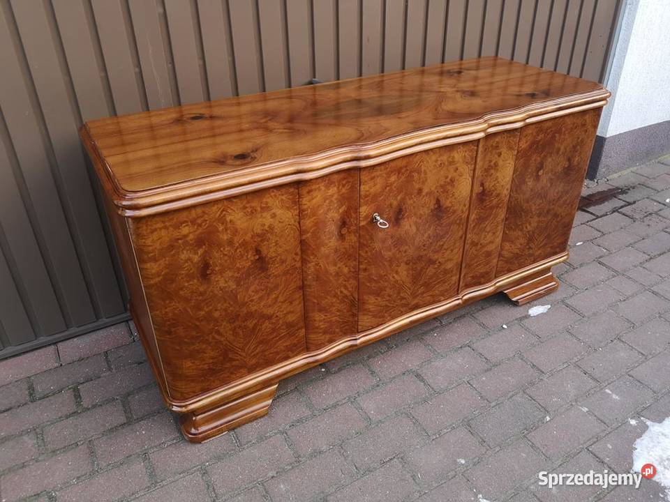 Komoda ARTDECO OrzechCzeczot Niska Stara Antyk Meble Swarzędz