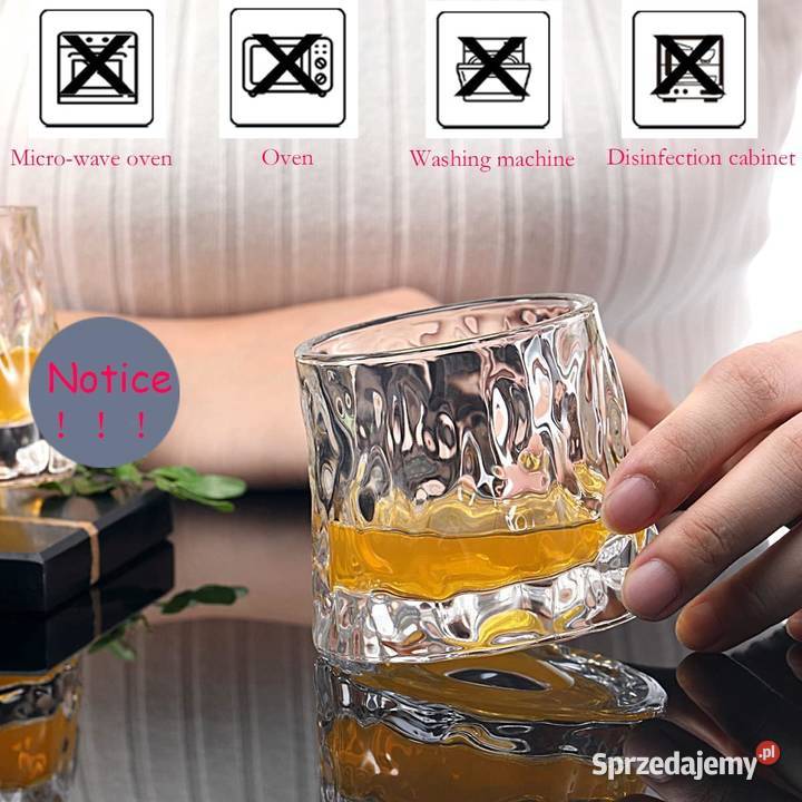Obrotowe szklanki do whiskey 200 ml dolna Warszawa