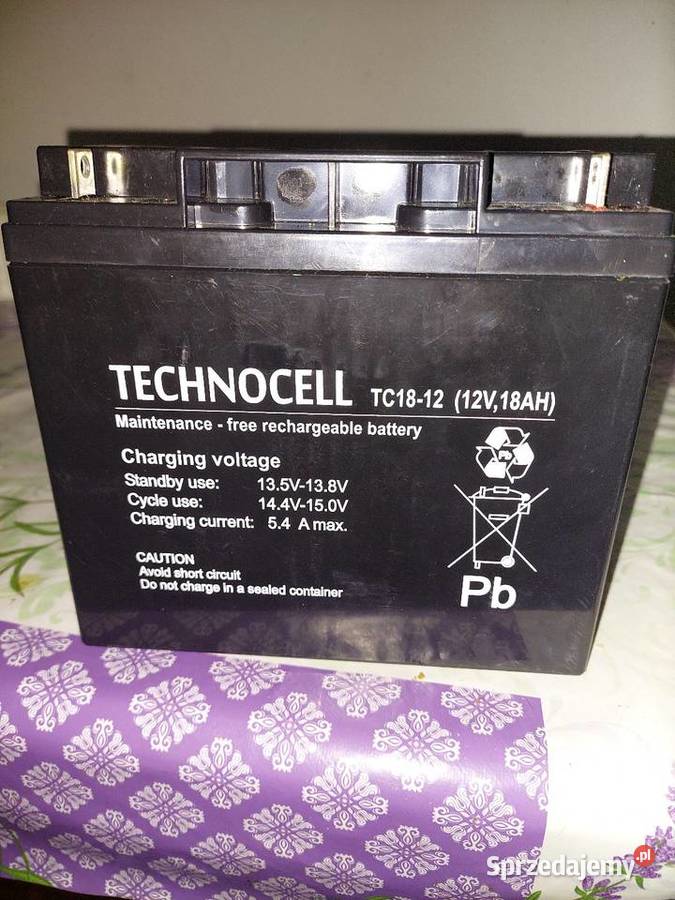Akumulator żelowy 12v 18 ah