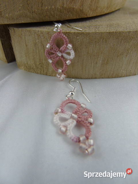 Kolczyki frywolitkowe różne wzory i kolory Wiśniowa sprzedam