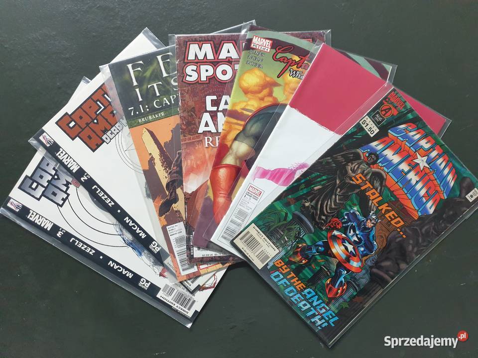 Captain America 7 oryginalnych komiksów Marvel pomorskie