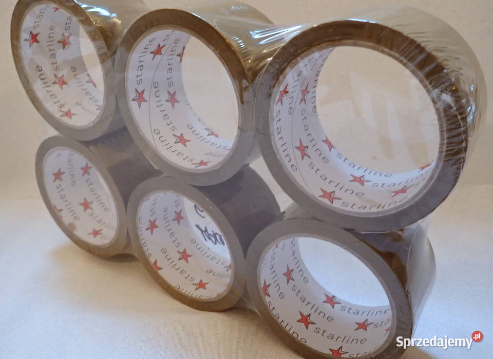 Taśma klejąca pakowa brązowa 60m Mocna sprzedam