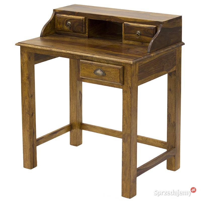 Małe drewniane indyjskie biurko z nadstawką 111562
