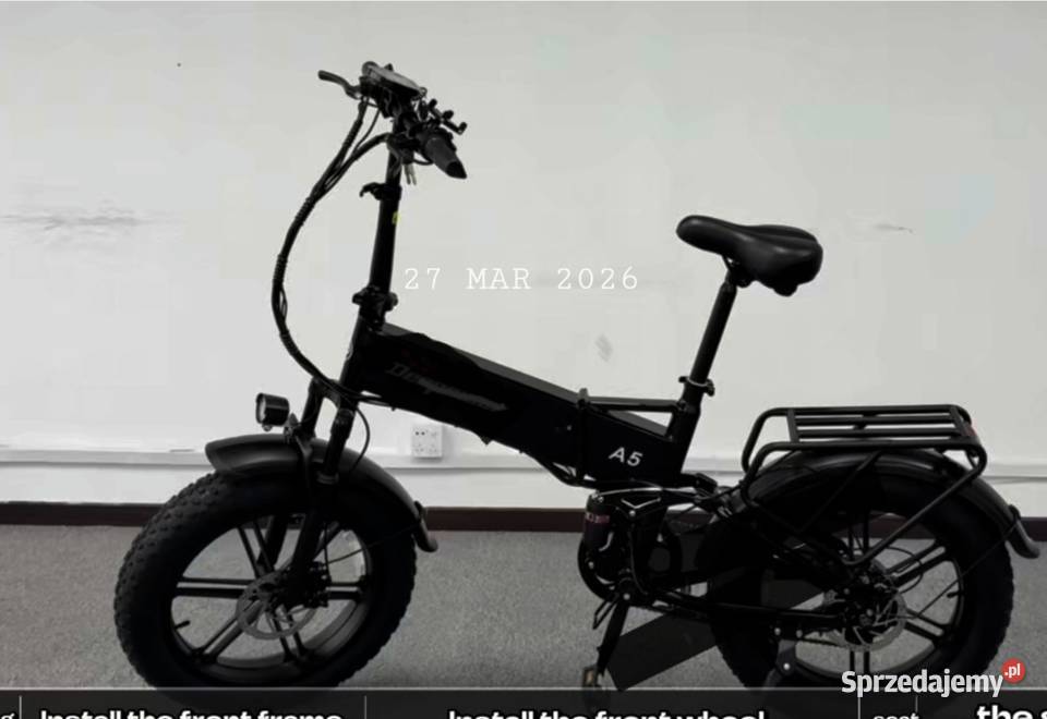 Nowy Rower elektryczny składak amortyzowany Kartuzy sprzedam