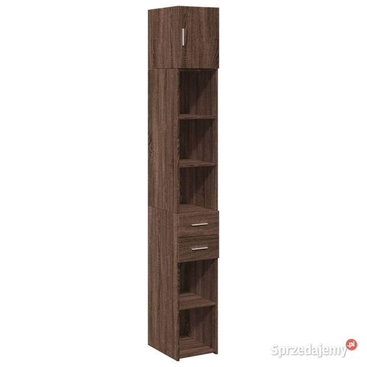 Wąska szafka brązowy dąb 30x425x225 WM3281272 Warszawa