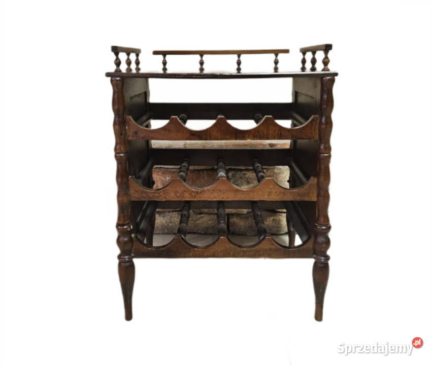 Drewniany stojak na wino piękne wykonanie