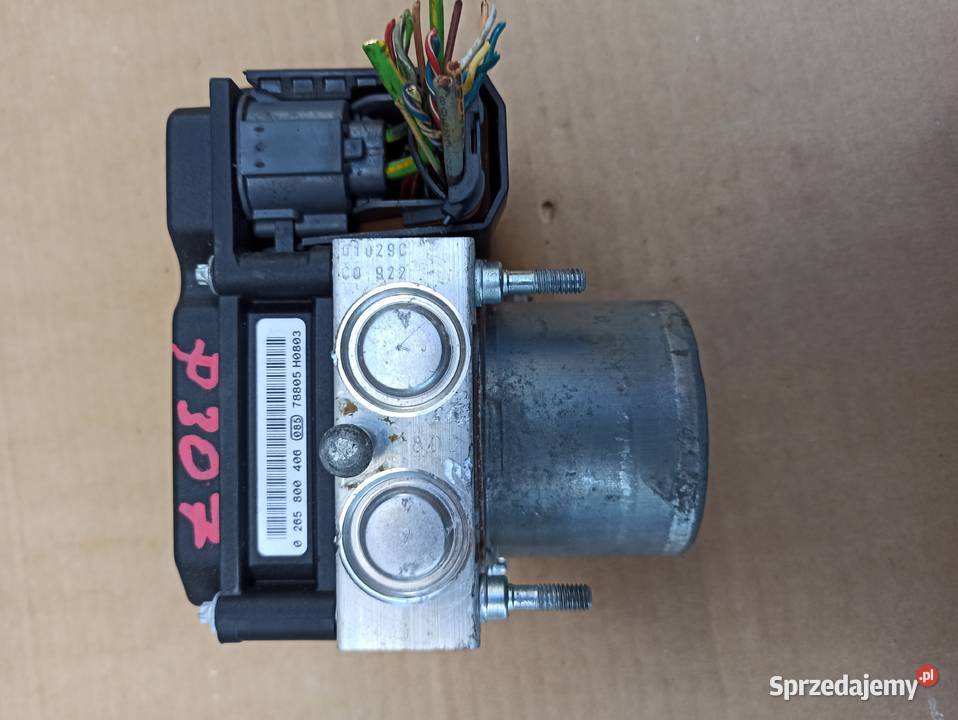 pompa ABS PEUGEOT 307 0265800406 9663345480 osobowe Układ hamulcowy