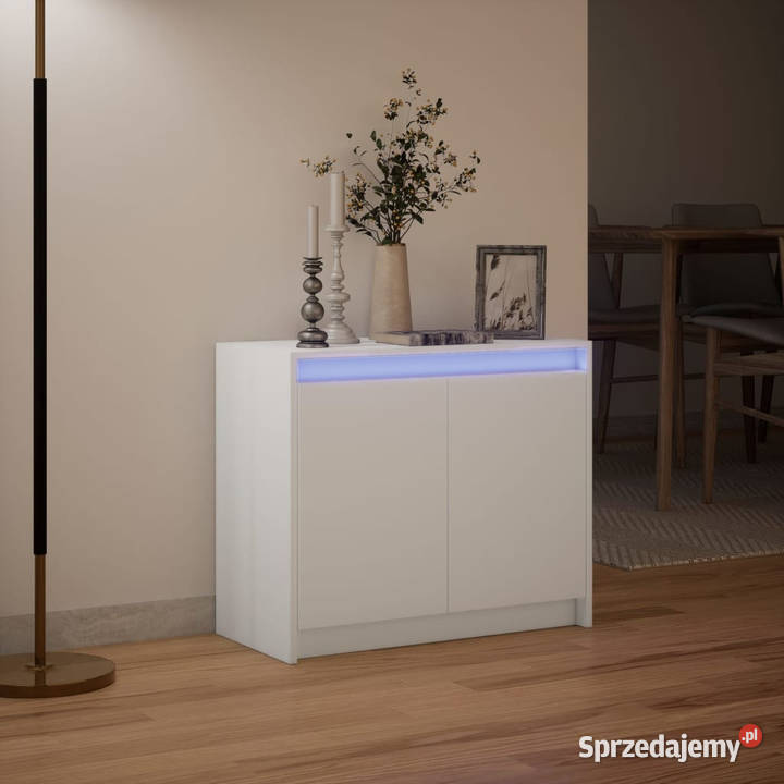 Szafka z LED biała 72x34x61 materiał Warszawa