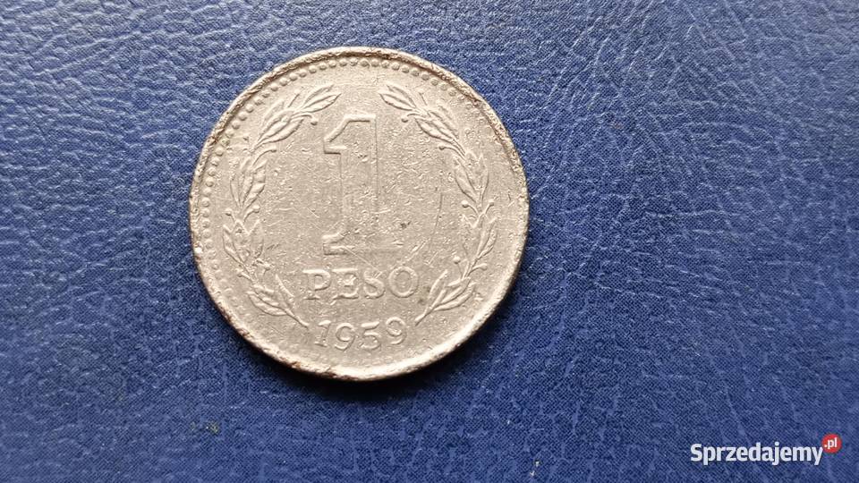 Stare monety 1 peso 1959 Argentyna Kolekcje Lesko