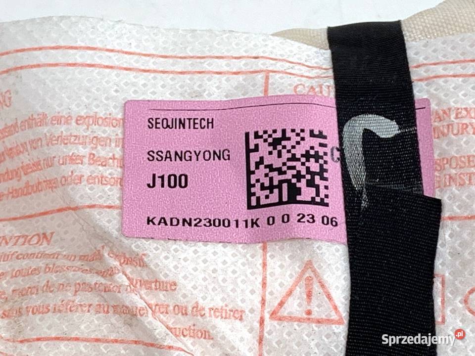 KURTYNA POWIETRZNA PRAWY SSANGYONG TORRES