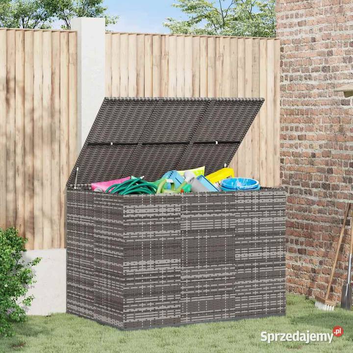 Skrzynia na poduszki ogrodowe rattan PE