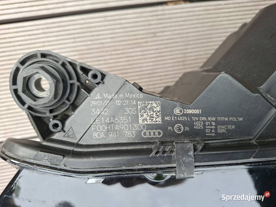 Lampa przednia lewa Audi Q5 80A941783