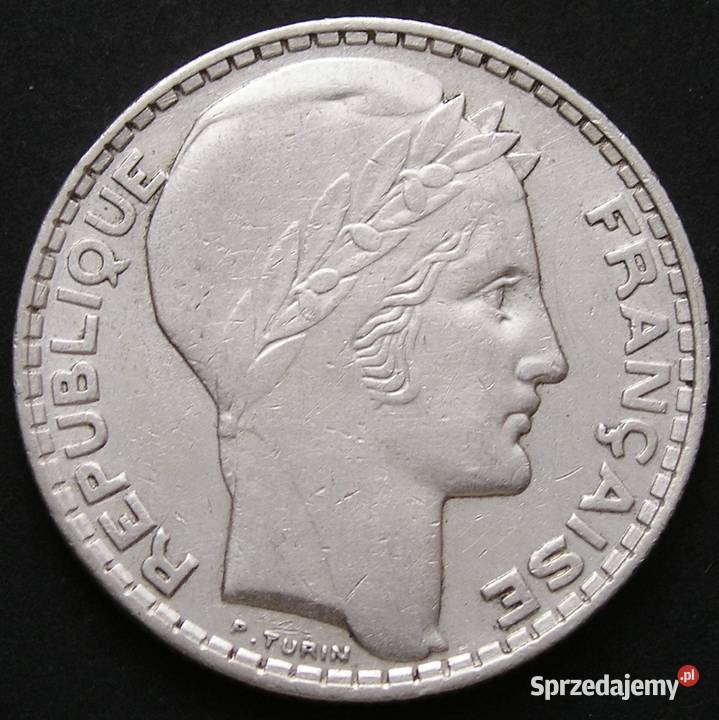 Francja 10 franków 1929 SREBRO łódzkie Łódź