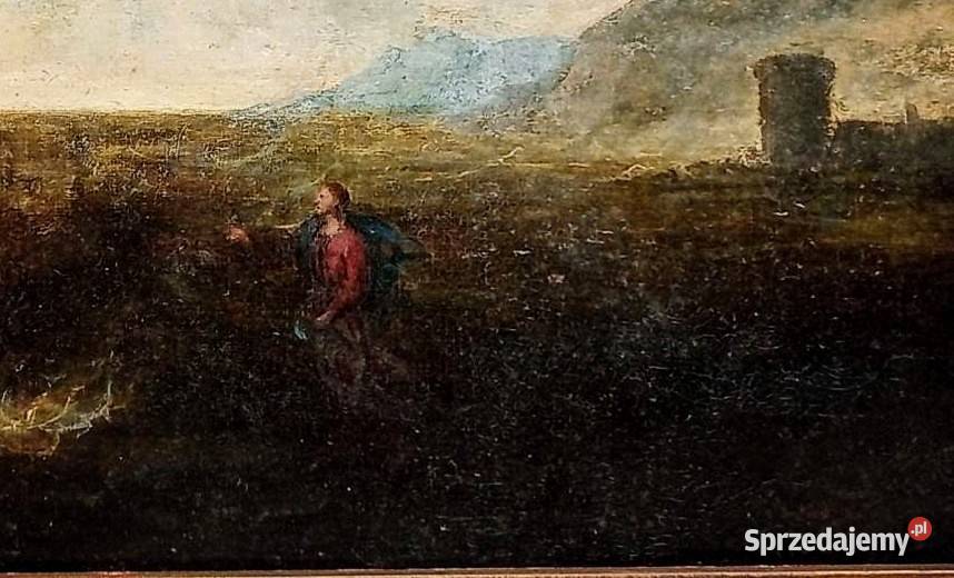 Barokowy obraz olejny 17 wiek Włochy Kartuzy