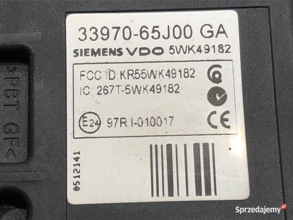 STACYJKA SUZUKI SX4 3397065J00 16 107 KLUCZYK