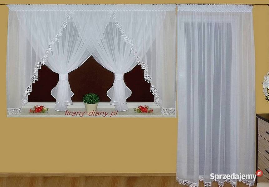 Firany szyte firana z gipiurą firany do salonu sprzedam