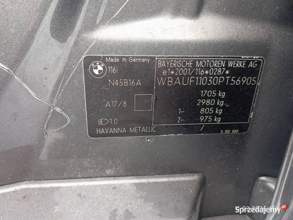 BMW E87 HB 5D 08R DRZWI LEWE HAVANA METALLIC kujawsko-pomorskie Radziejów