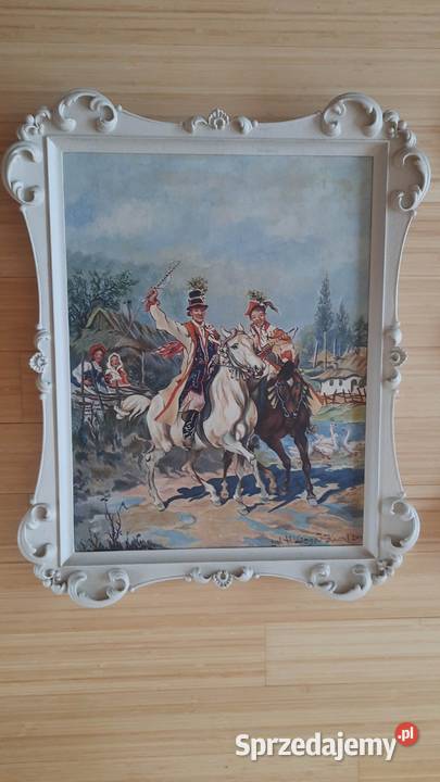 Duże obrazy J Kossaka 65 x 48 kopie H Lange Poznań sprzedam