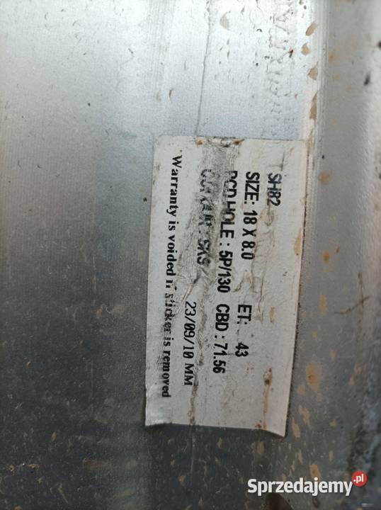 FELGA ALUMINIOWA R18 5X130 ET43 OC71 8JX18H2 MSW