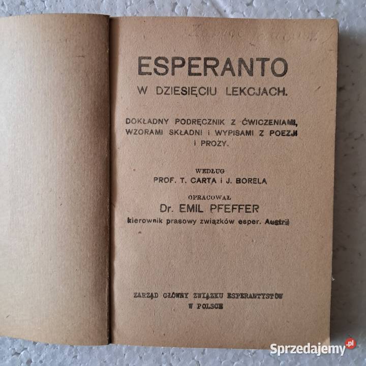 Esperanto w dziesięciu lekcjach mazowieckie Warszawa